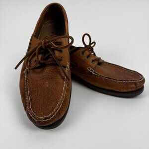 Polo Ralph Lauren Vintage Sport Brown Leather Loafers Boat Shoes Mens 11D